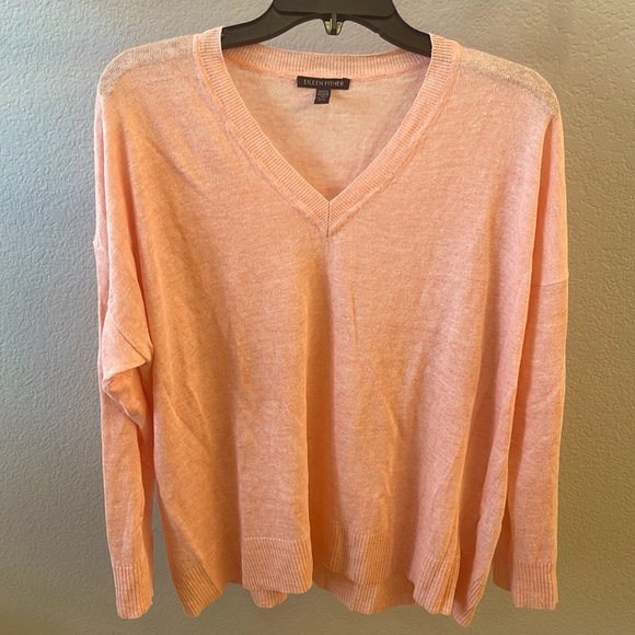 Eileen Fisher Long Sleeve Sweater Salmon - Picture 1 of 3